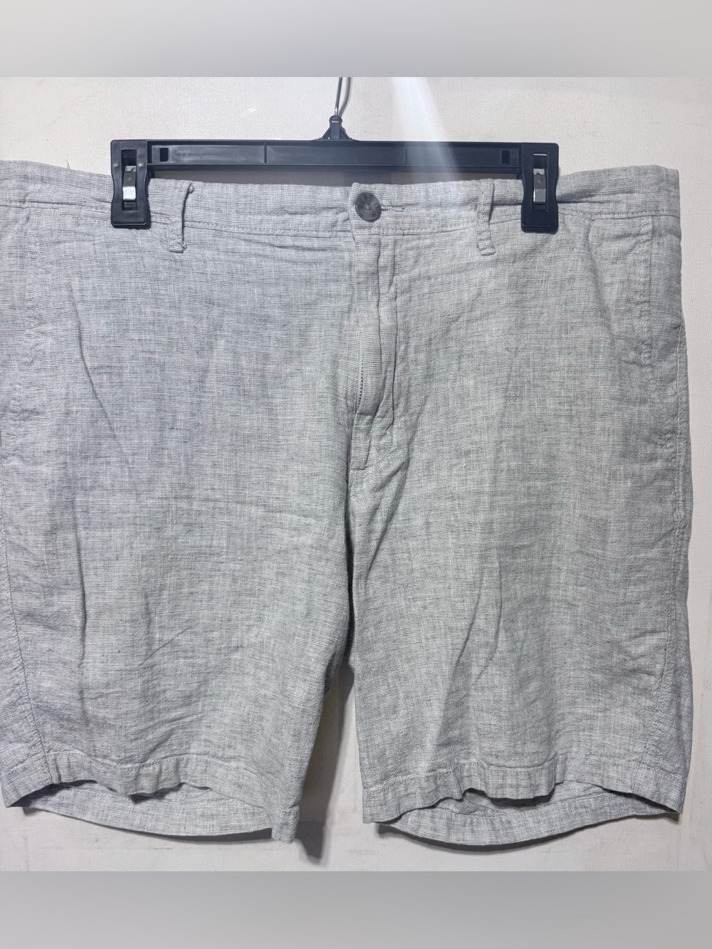 Goodfellow & Co Light Gray Flat Front Linen-Blend Shorts